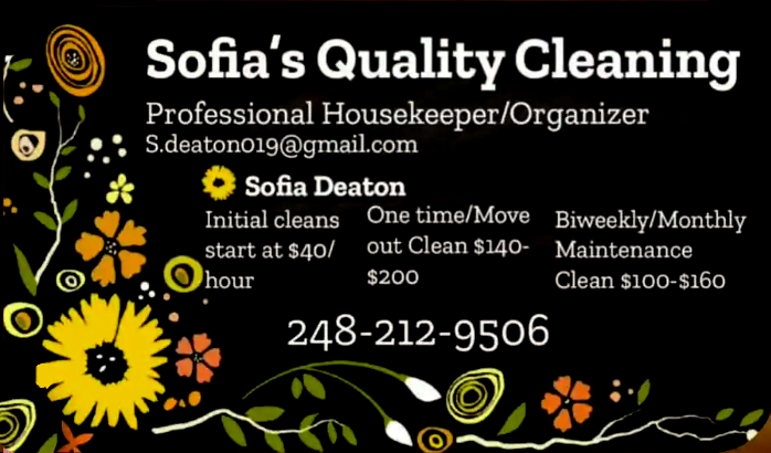 logo for Sofias Quality Cleaning